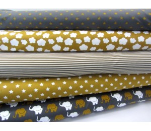 Jersey - Elephant Parade - Sterne senf grau